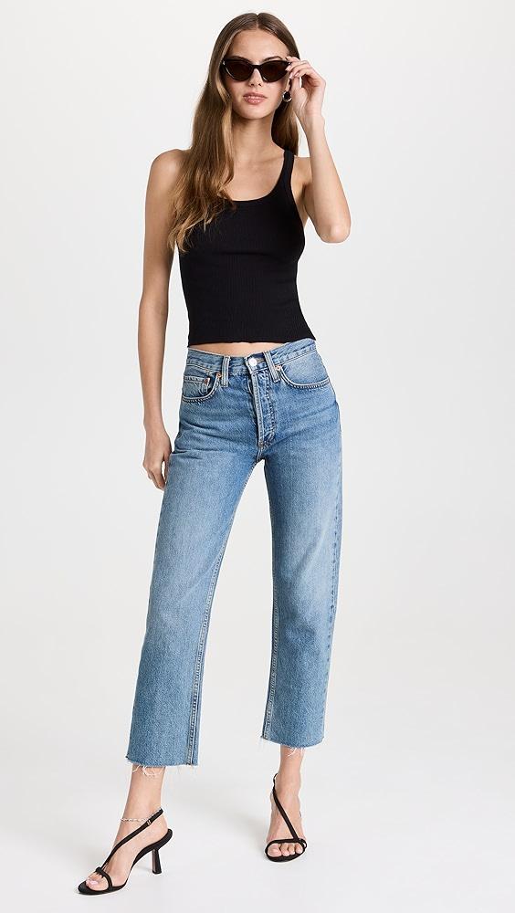 RE/DONE Cropped ribbed tank | Shopbop Product Image