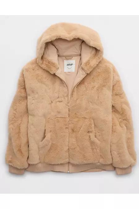 Aerie Fuzzy Full Zip Jacket Women's Product Image