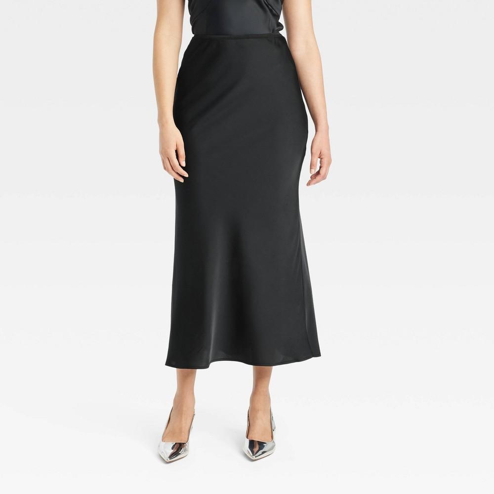 Womens Maxi Slip Skirt - A New Day Black XS product image