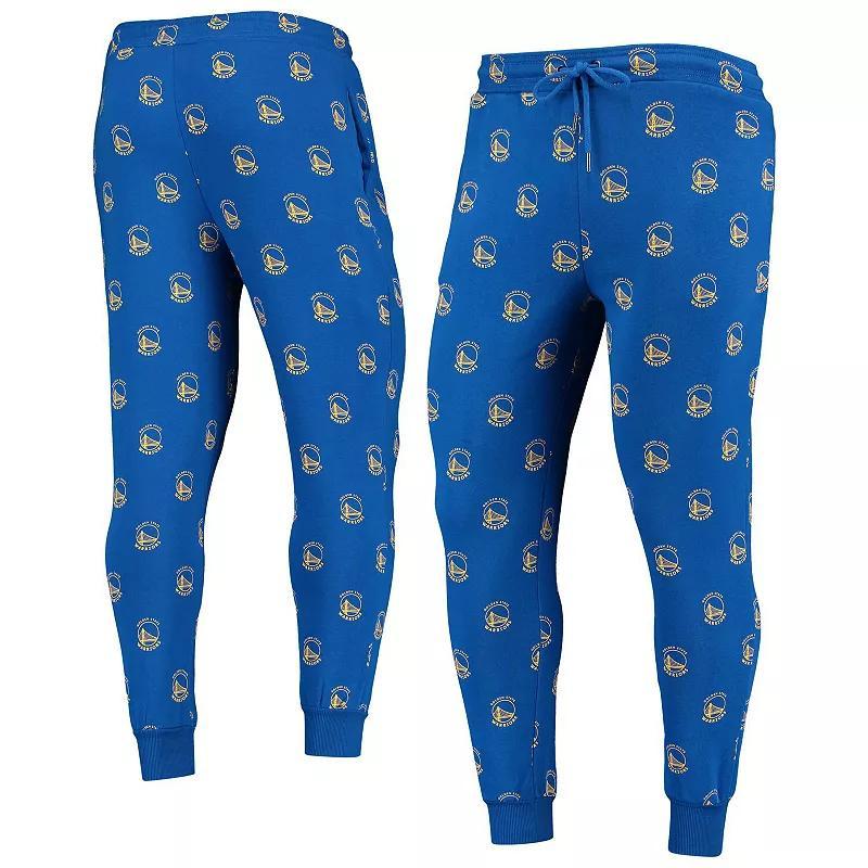 The Wild Collective Royal Golden State Warriors Allover Logo Jogger Pants, Womens Product Image