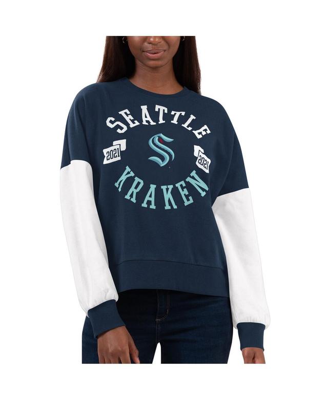 Womens G-III 4Her by Carl Banks Deep Sea Blue Seattle Kraken Team Pride Pullover Sweatshirt Krk Blue Product Image