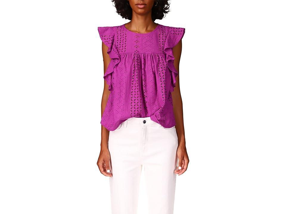 Sanctuary Breezy Eyelet Shell Blouse (Horizon) Women's Clothing product image