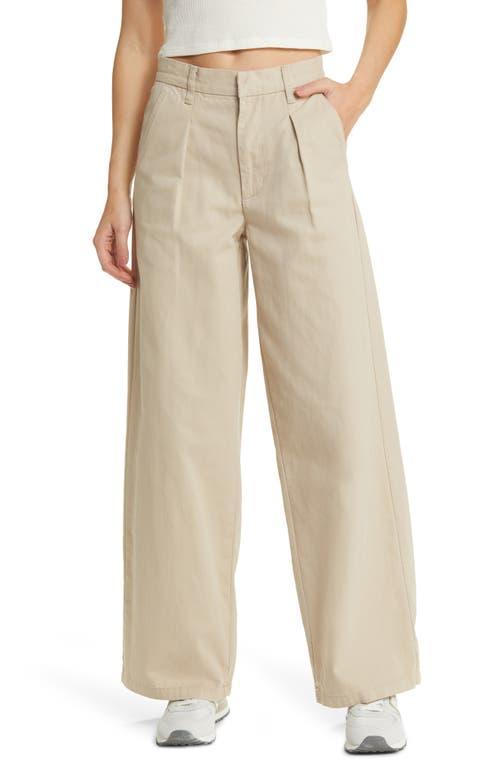 PacSun Womens Tan Wide Leg Trousers Product Image