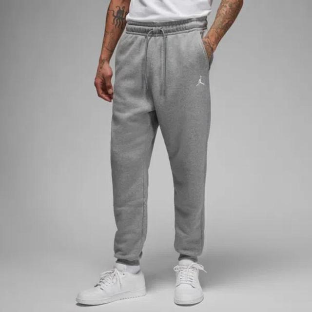 NIKE Jordan Essentials Fleece Pants Heather/white Fj7779-091 Men's In Grey Product Image