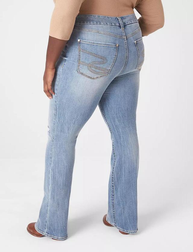 Seven7 Flare Jean With Back Pocket Embellishment Product Image