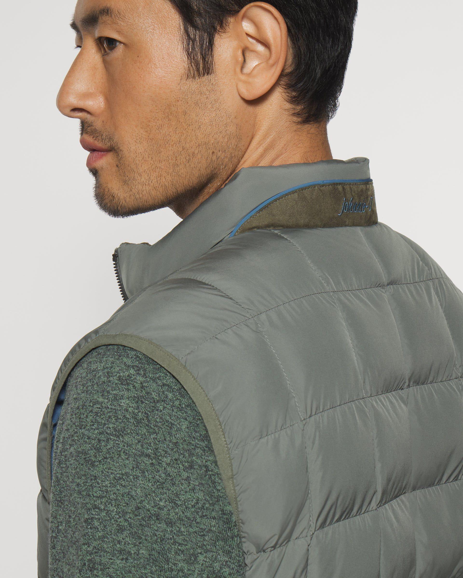 Enfield Zip Front Quilted Puffer Vest Male Product Image