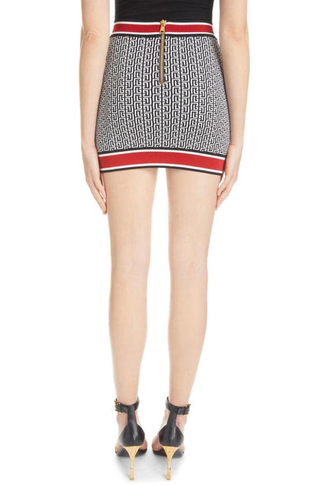 Monogram Mini Skirt In Black,white,red product image