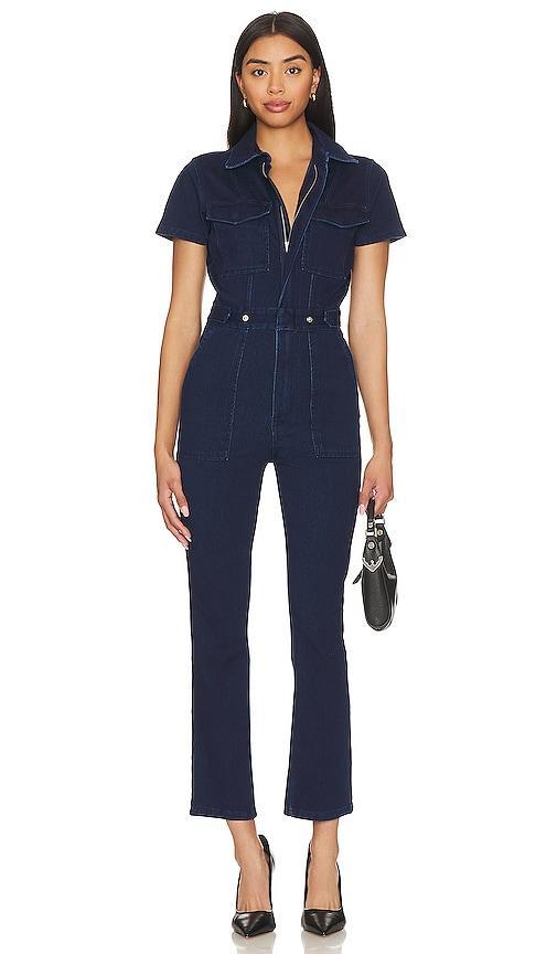 Good American Fit For Success Jumpsuit in Denim-Dark. Product Image