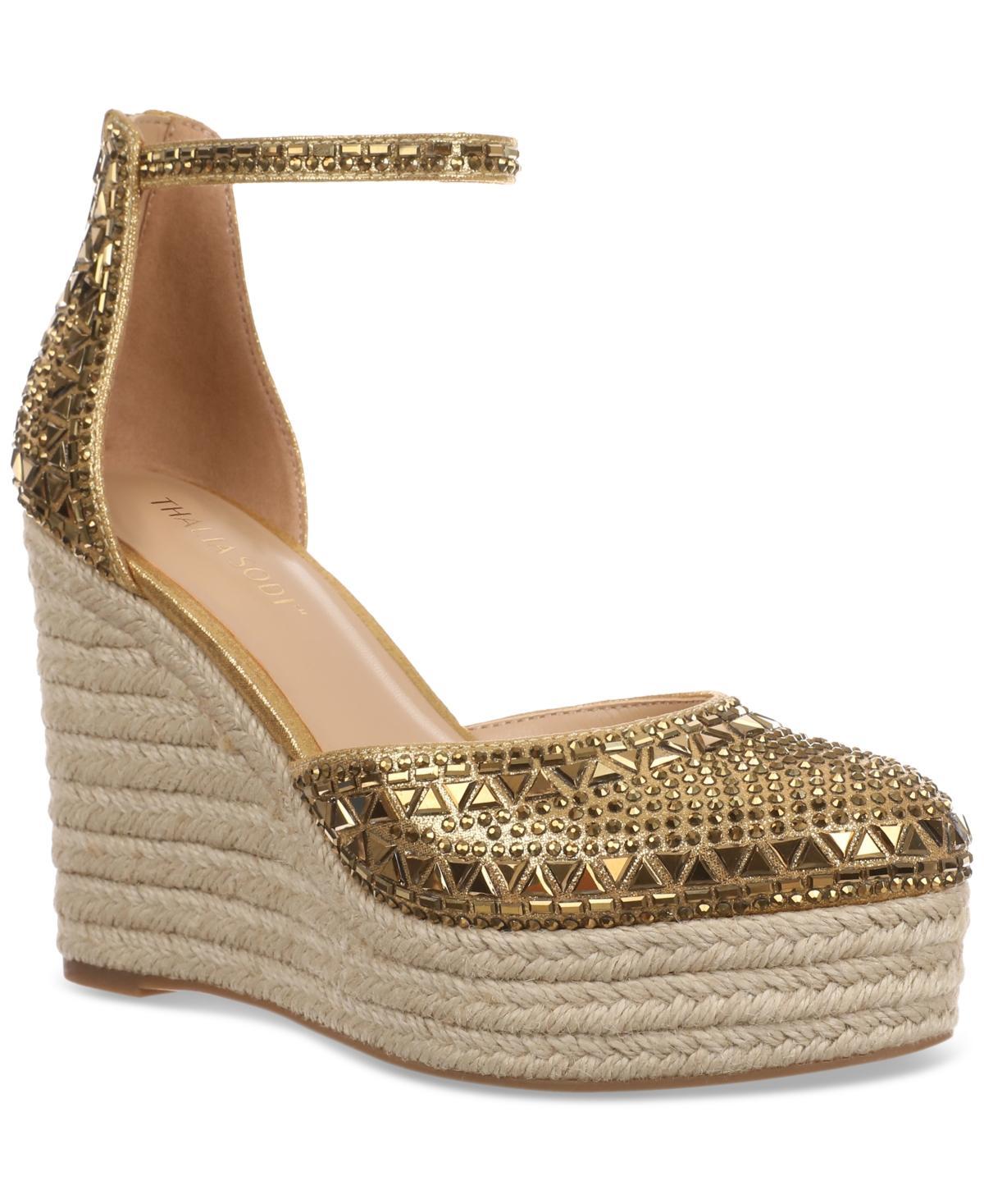 Thalia Sodi Womens Mika Embellished Espadrille Wedge Sandals Product Image