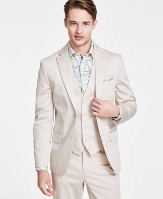 Bar Iii Mens Slim-Fit Cotton Stretch Solid Suit Jacket, Created for Macys Product Image