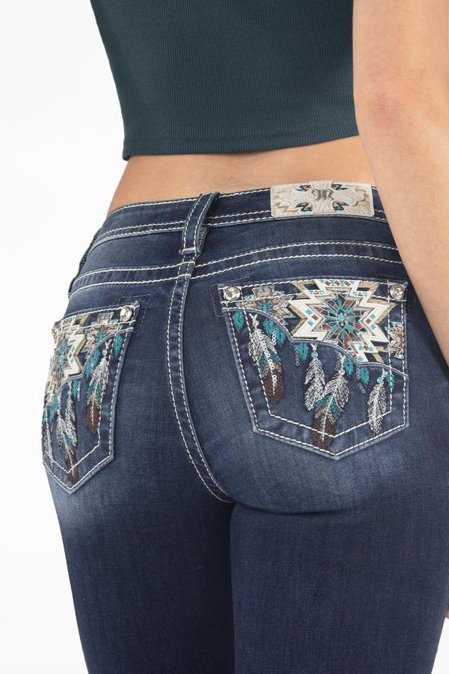 Turquoise Aztec Dreamcatcher Bootcut Jeans Product Image