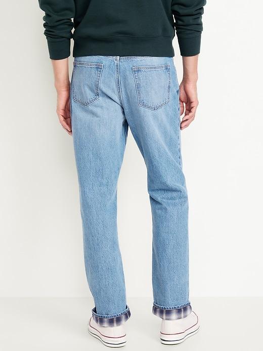 90&#39;s Straight Flannel-Lined Jeans Product Image