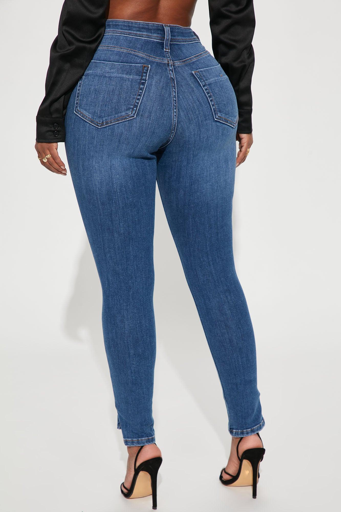 Deluxe Super Stretch High Rise Skinny Jean - Medium Wash Product Image