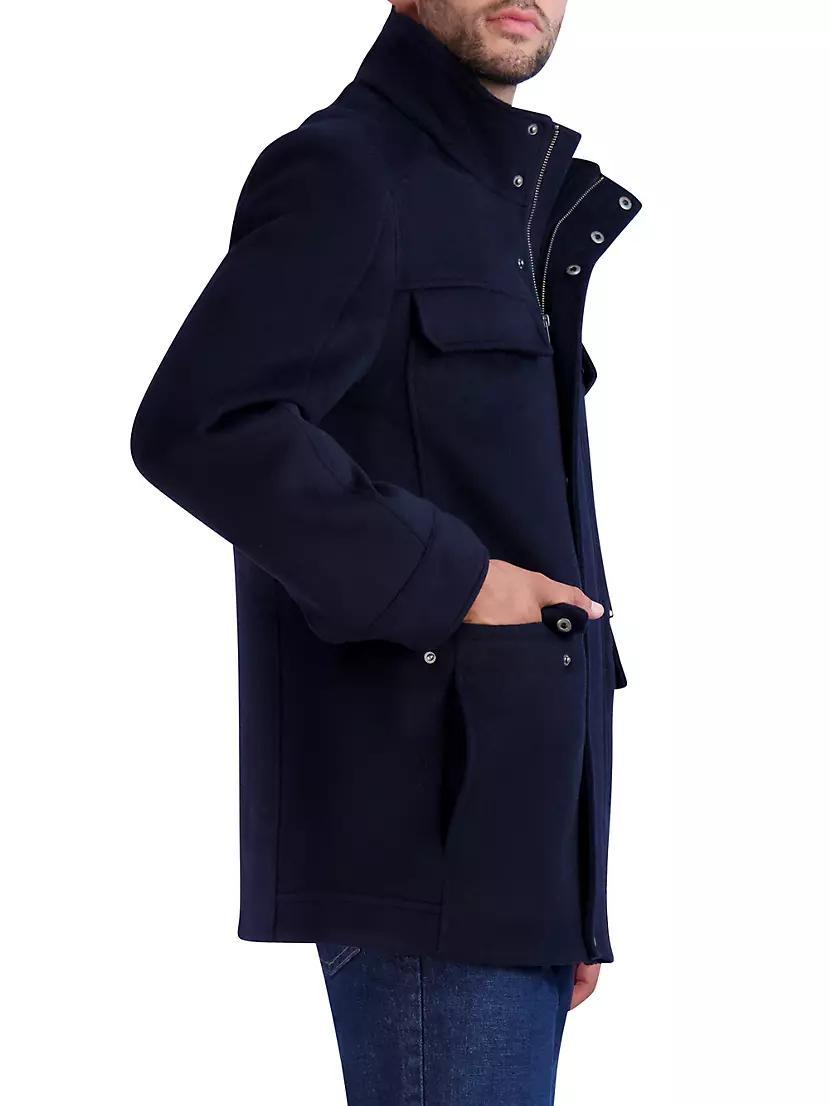 Melton Wool-Blend Multipocket Field Coat Product Image