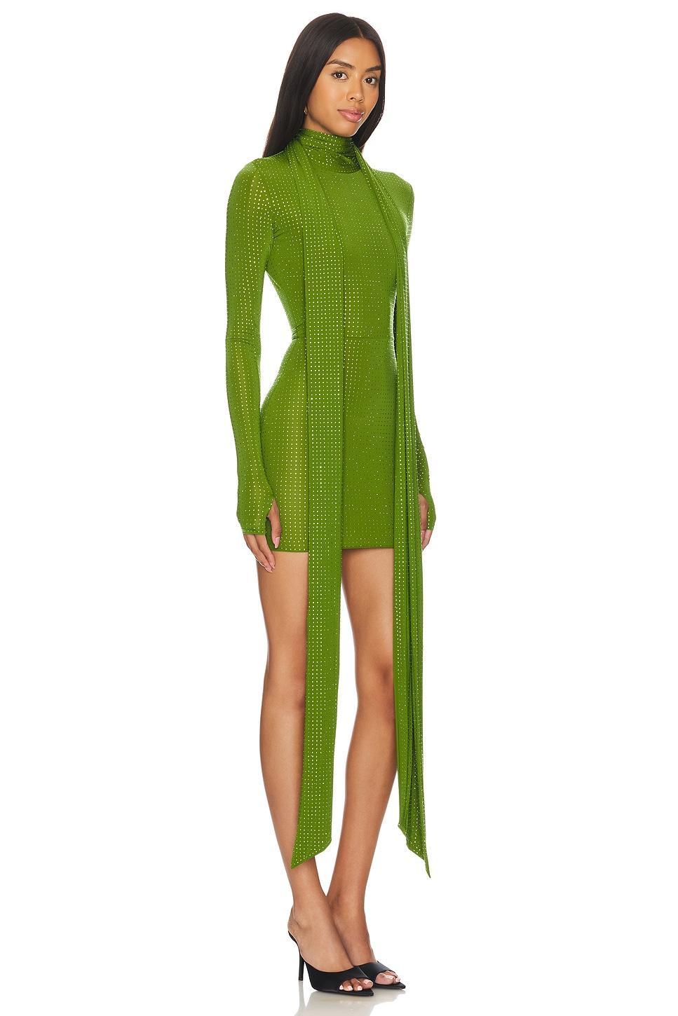 Long Sleeve Scarf Mini Dress Alex Perry Product Image