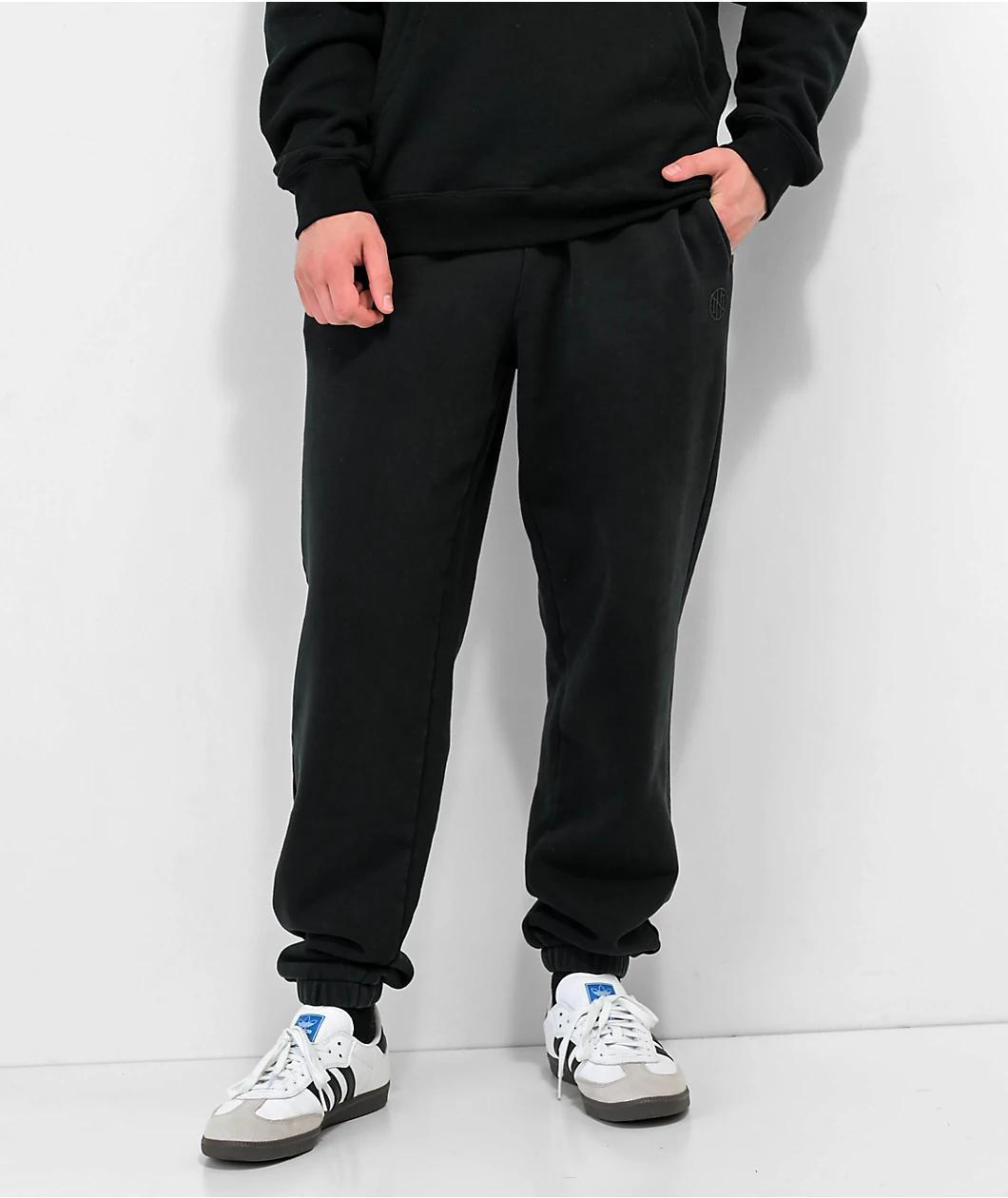 Ninth Hall Fundamentals Black Wash Relaxed Sweatpants product image