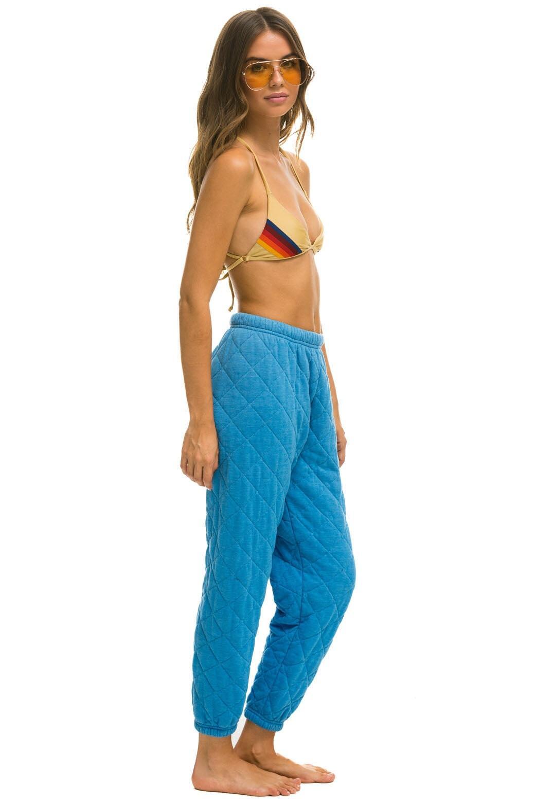 QUILTED SWEATPANTS - OCEAN Female Product Image