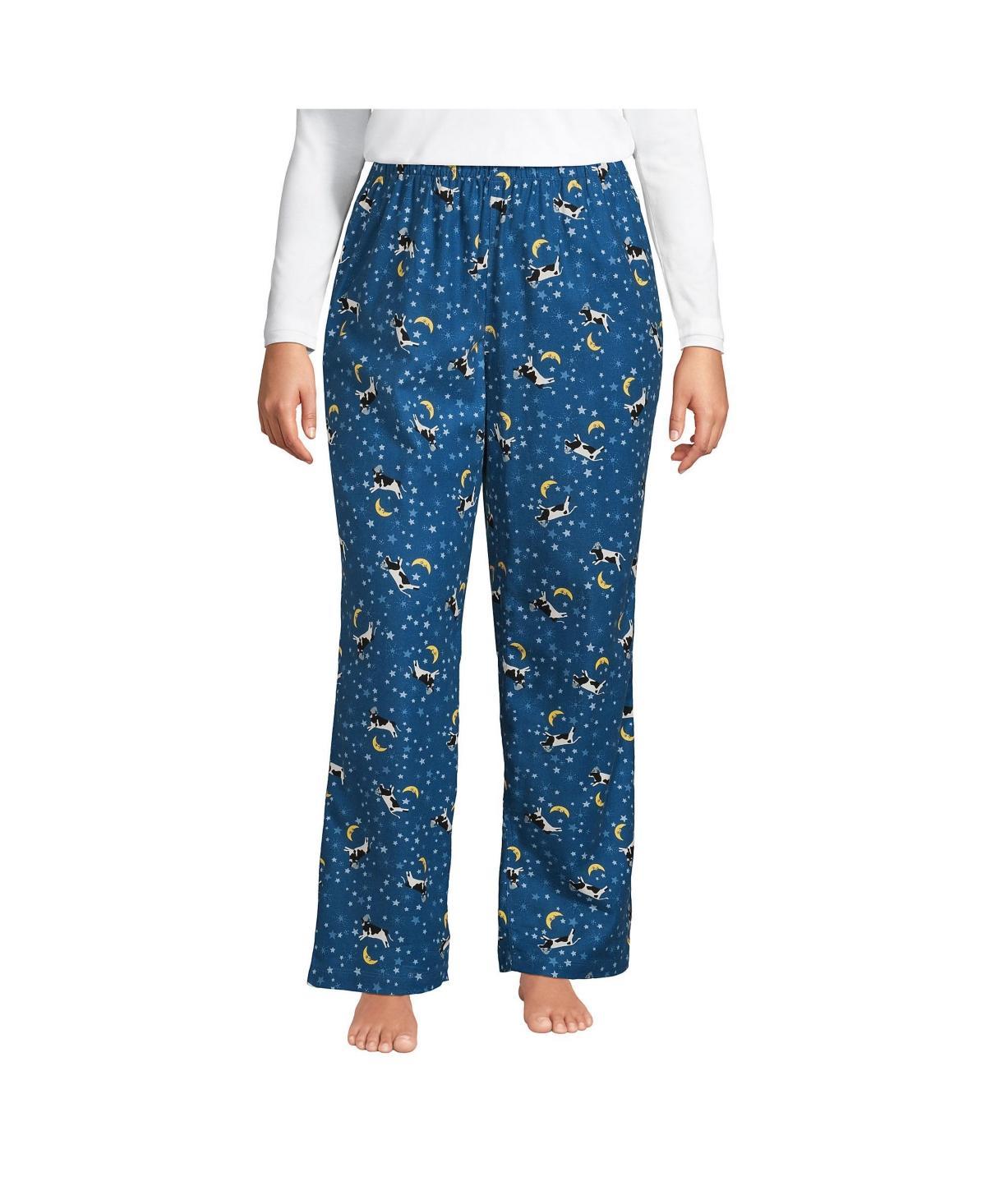 Plus Size Lands End Womens Flannel Cotton Pajama Pants Product Image