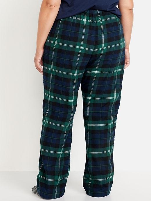 Mid-Rise Flannel Pajama Pants for Women Product Image