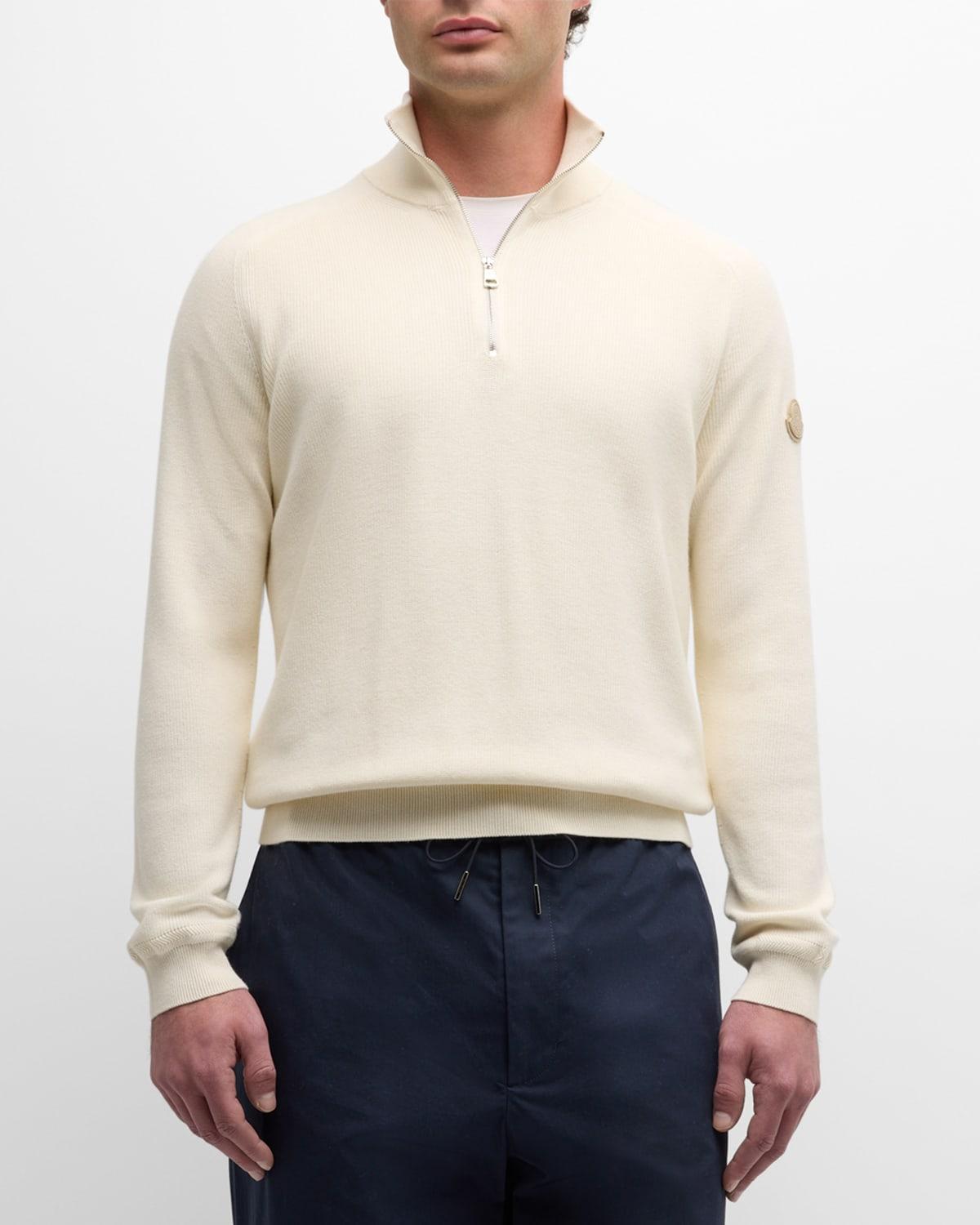 Mens Cotton-Cashmere Ribbed Sweater Product Image