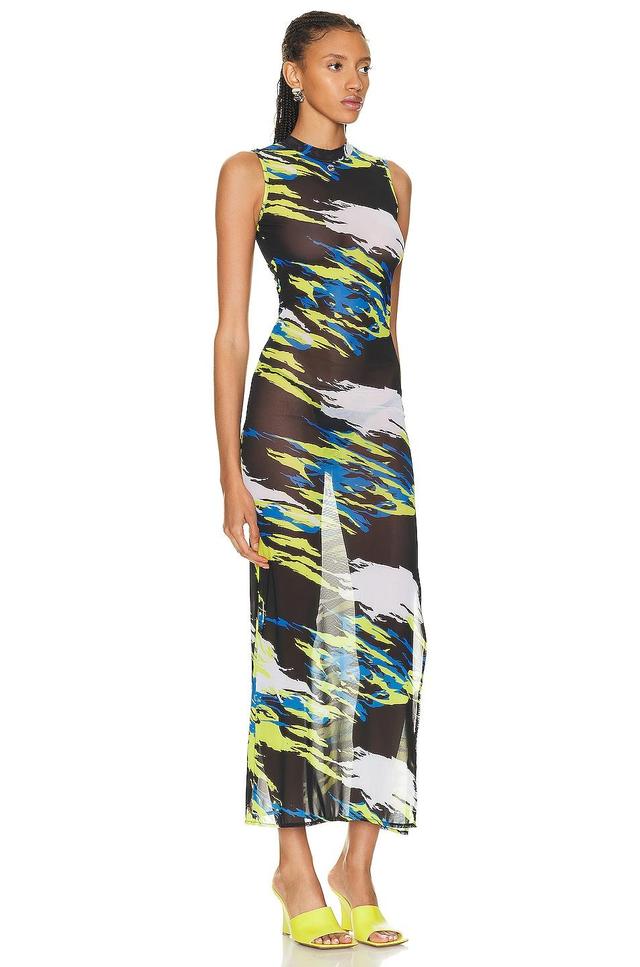 Coperni Moto Print Mesh Dress Black. (also in ). Product Image