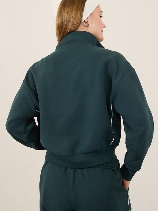 Forever Fleece 1/2 Zip High Hip Piping Sweatshirt Product Image