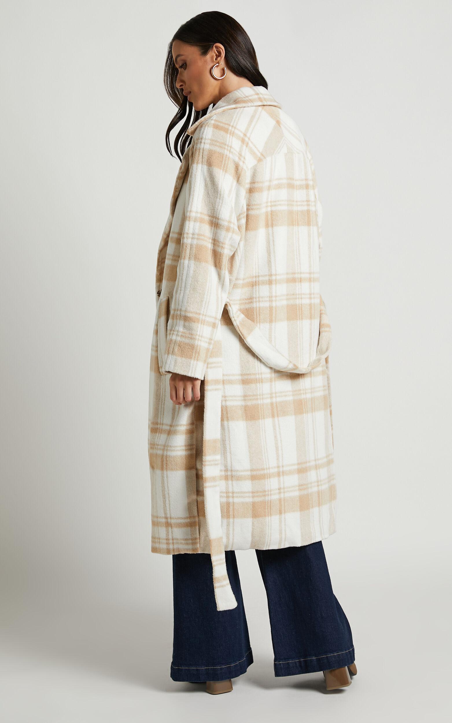 Phagie Coat - Wrap Coat in Cream Product Image