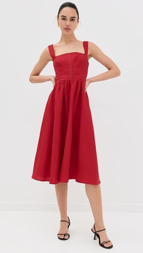 Reformation Tagliatelle Linen Dress | Shopbop Product Image