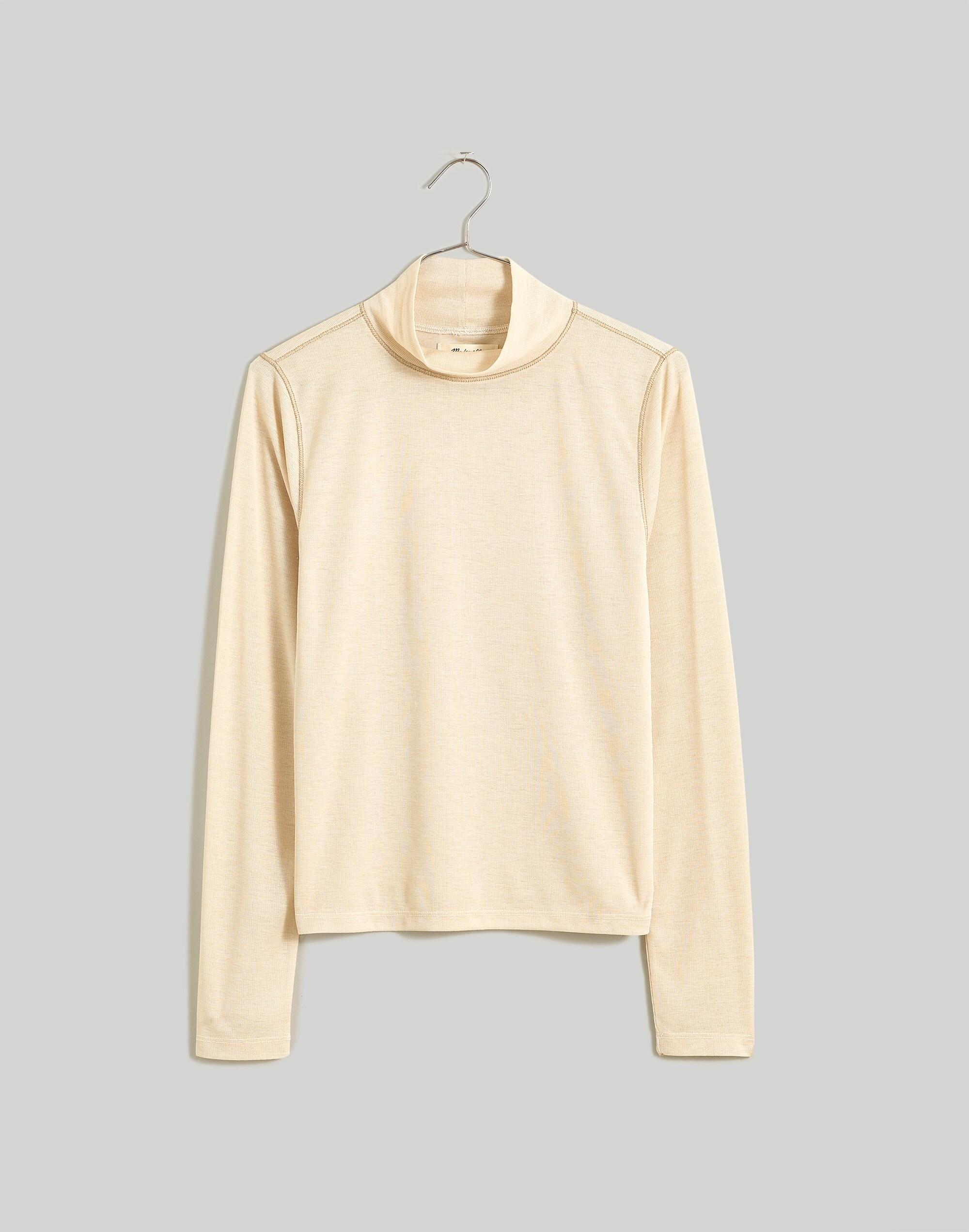 Semi-Sheer Mockneck Tee Product Image