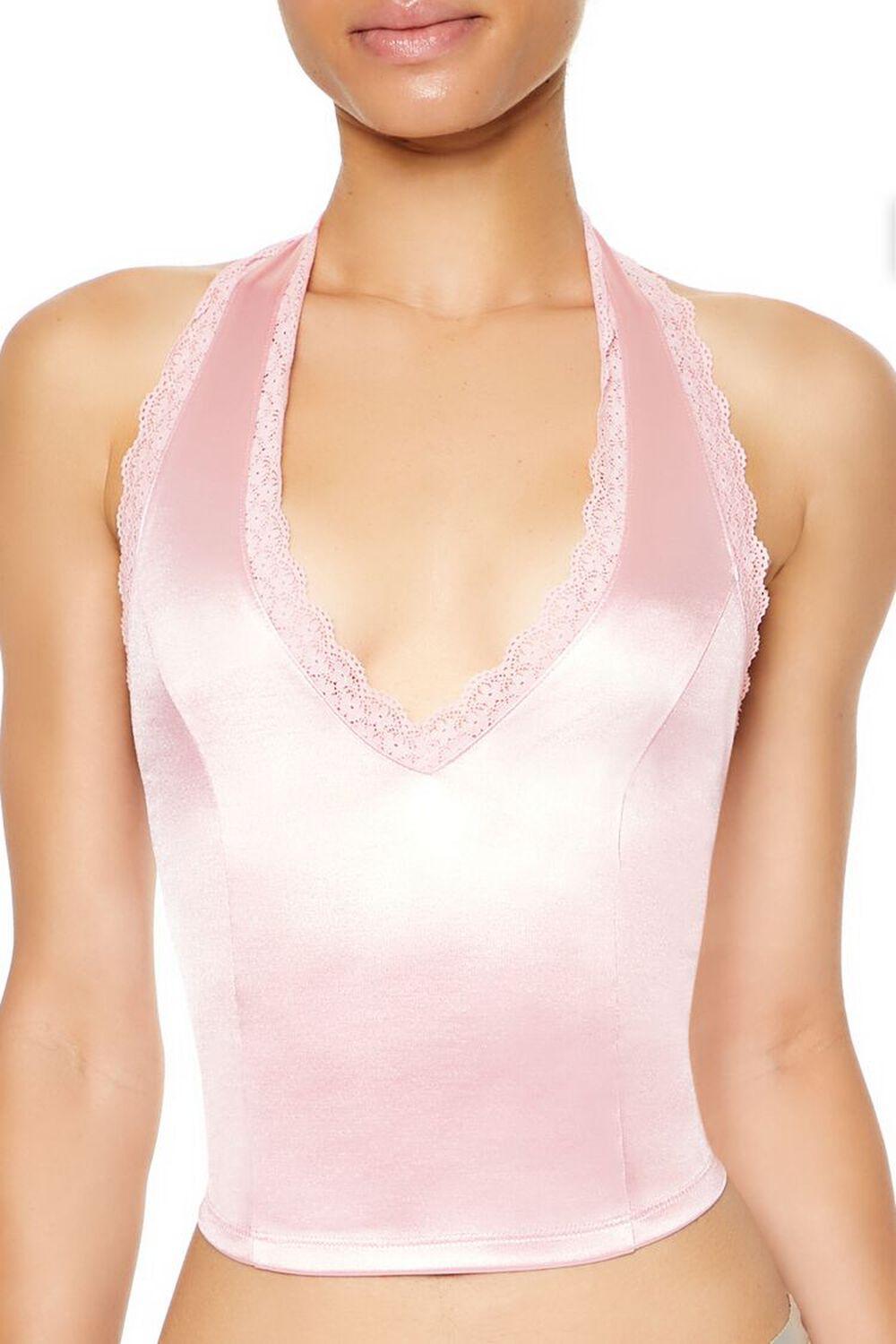 Satin Halter Corset Bra | Forever 21 Product Image