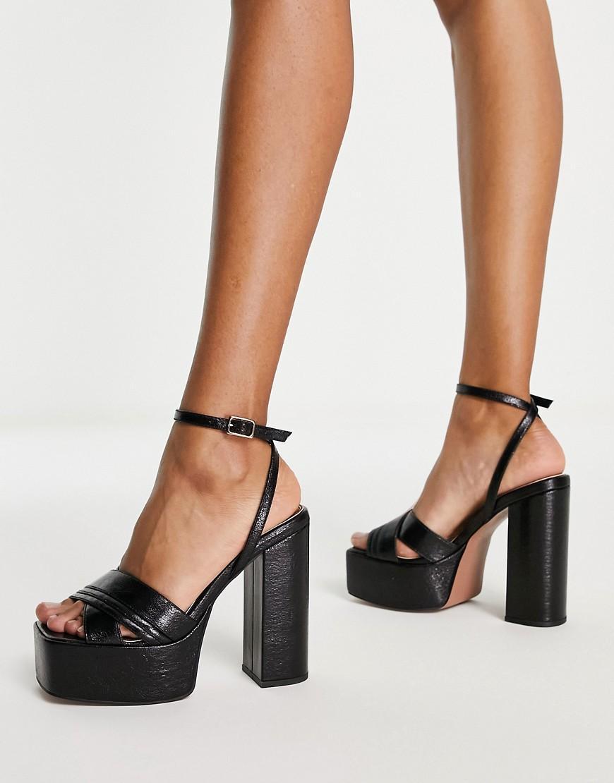 ASOS DESIGN Nocturnal platform high heeled sandals Product Image