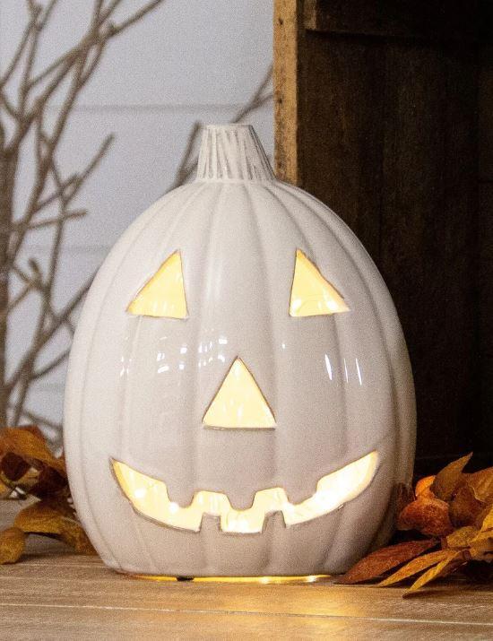 Large White Ceramic Pumpkin Product Image