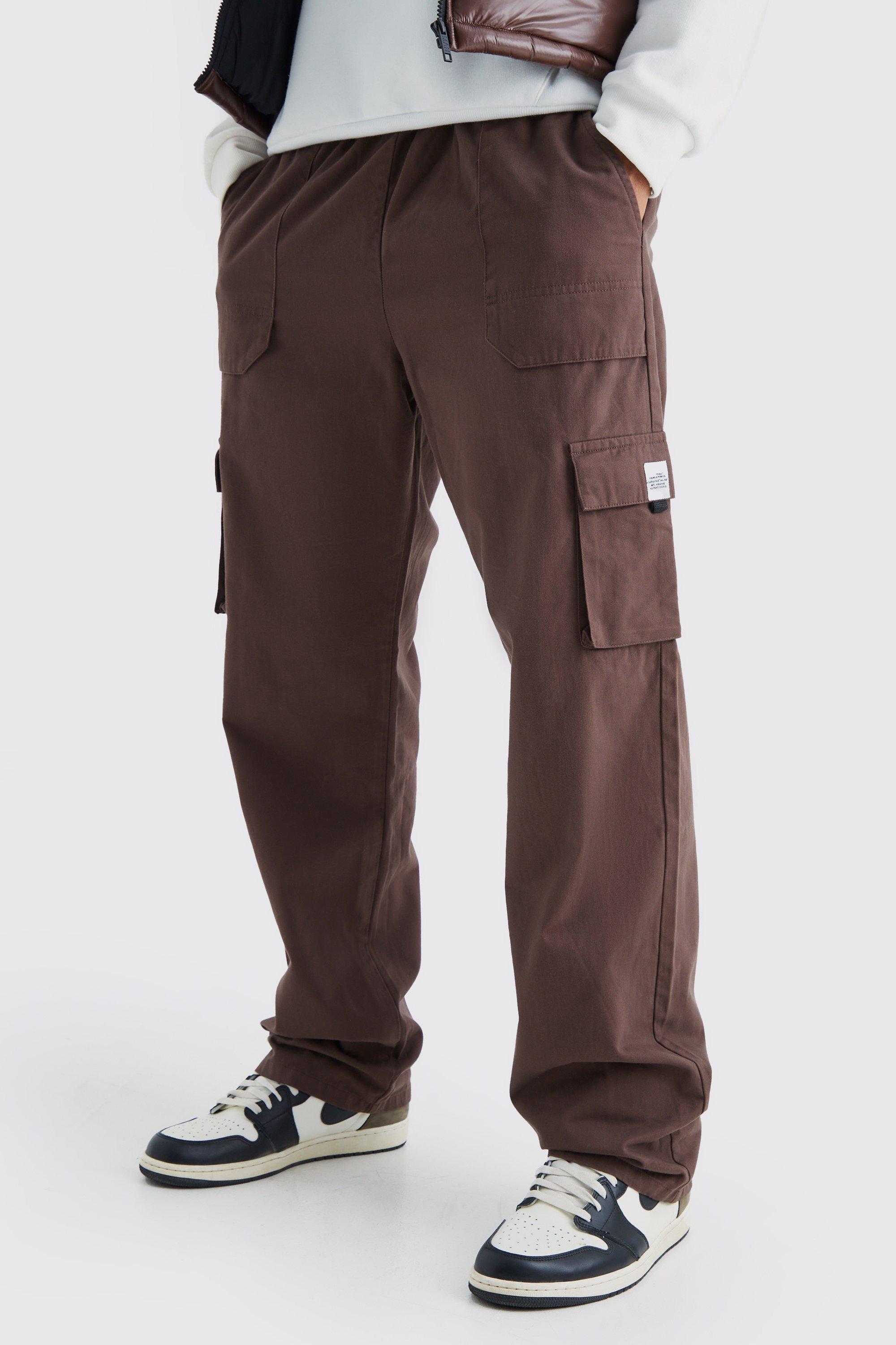 Tall Elastic Waist Relaxed Fit Buckle Cargo Sweatpants | boohooMAN USA product image