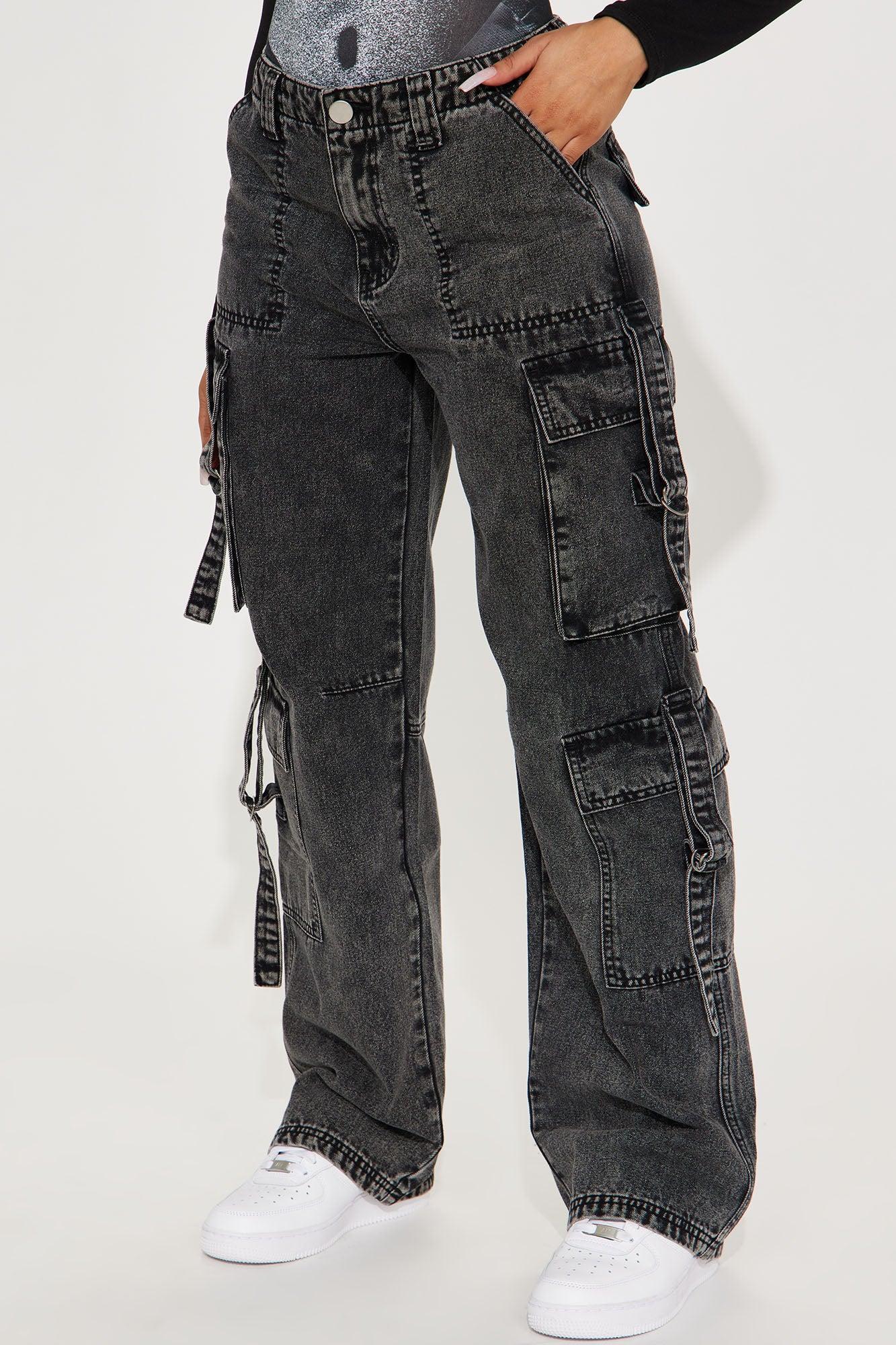 Unphased Mineral Wash Cargo Pant - Black Product Image