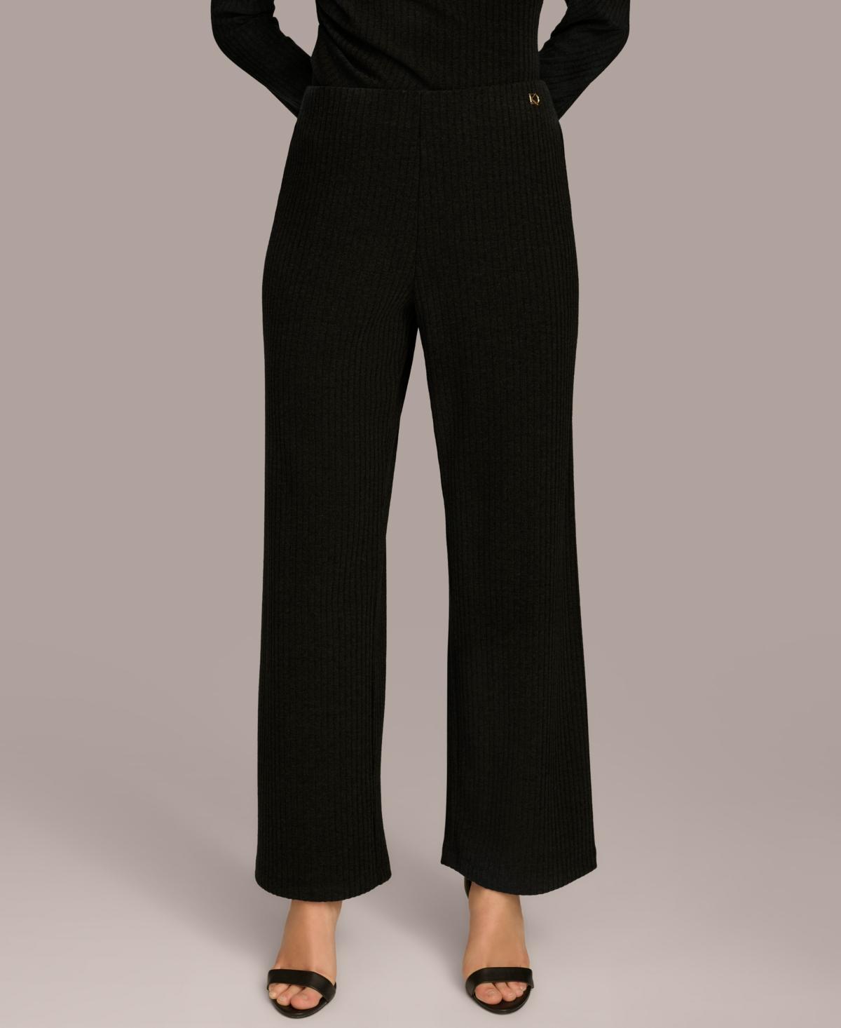 Donna Karan New York Womens Rib-Knit Pants Product Image