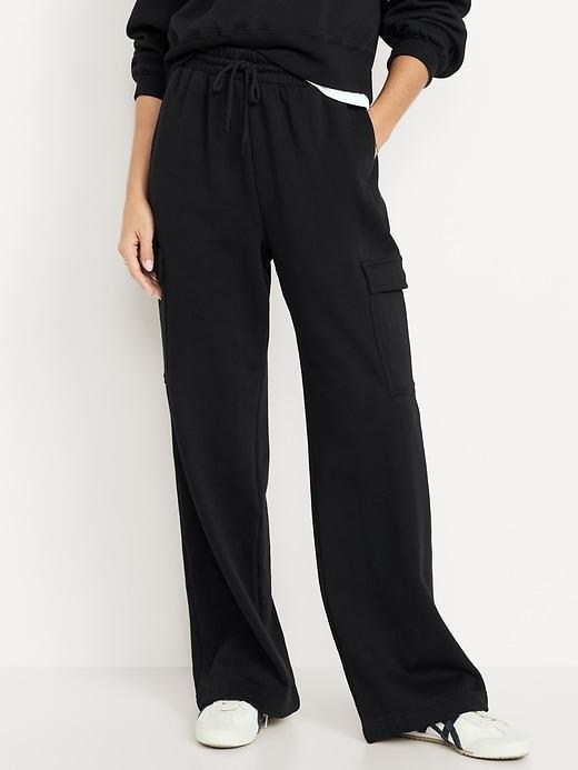 Extra High-Waisted SoComfy Cargo Wide-Leg Sweatpants Product Image