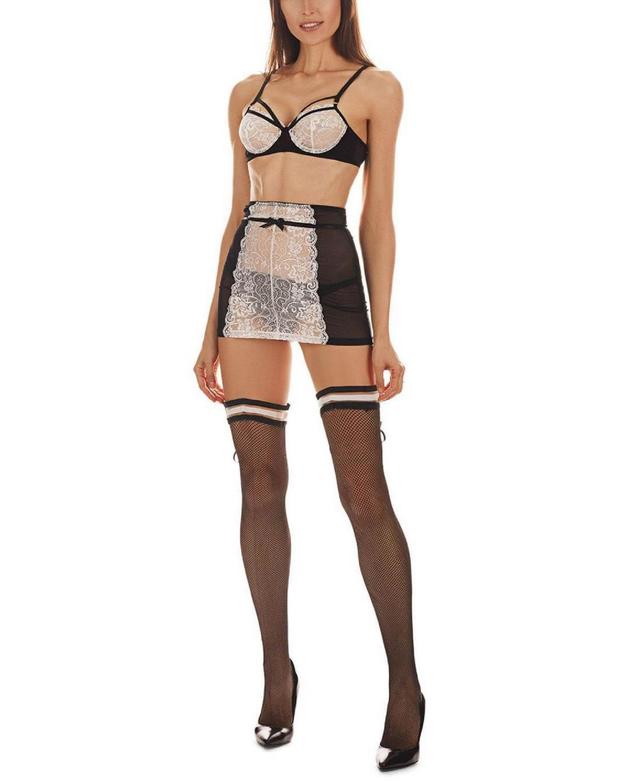 MeMoi Womens Bianca Lusty Lace 3 Piece Garter Set Product Image