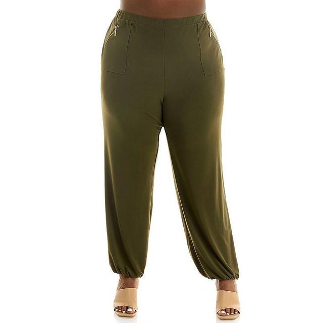 Plus Size Nina Leonard Pants, Womens Blue Product Image