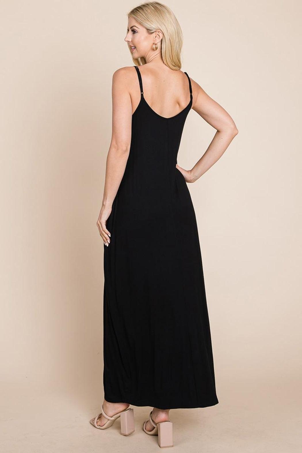 Light Cami Strap Pocketed Jersey Maxi Dress Product Image