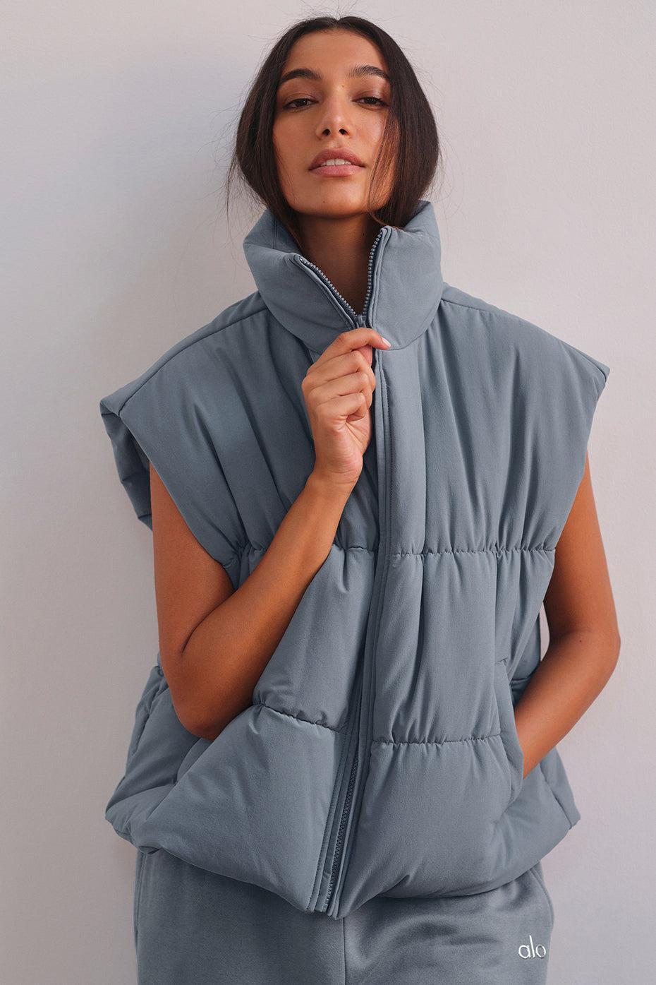 Incline Puffer Vest - Steel Grey Female Product Image