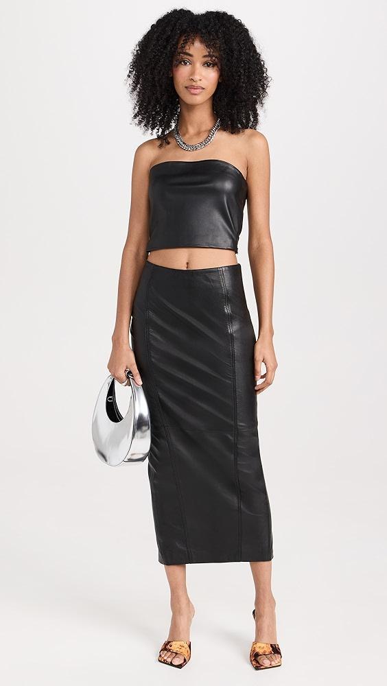 Susana Monaco Faux Leather Crop Tube Top | Shopbop Product Image