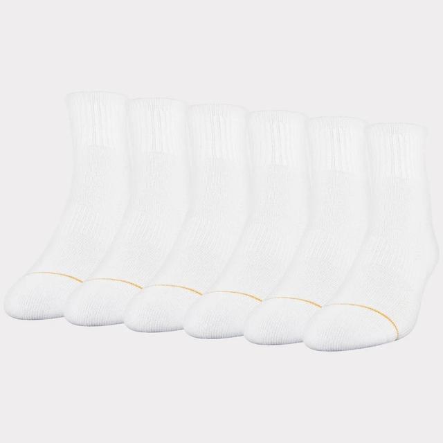 Signature Gold by GOLDTOE Mens Modern Essential 6pk No Show Dress Socks - White 6-12.5 Product Image