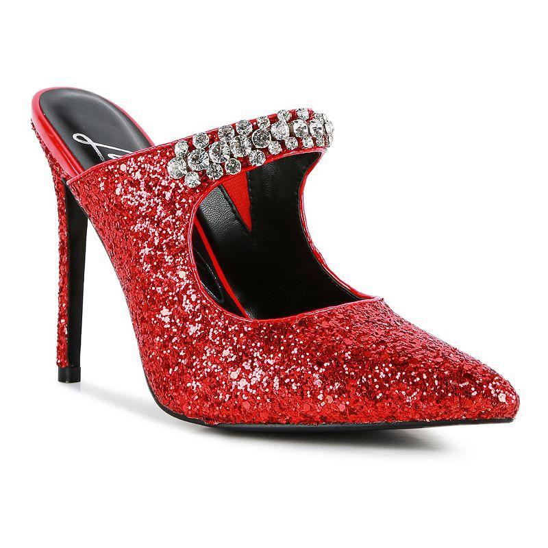 London Rag Twinklet Womens Glitter High Heel Shoes Product Image