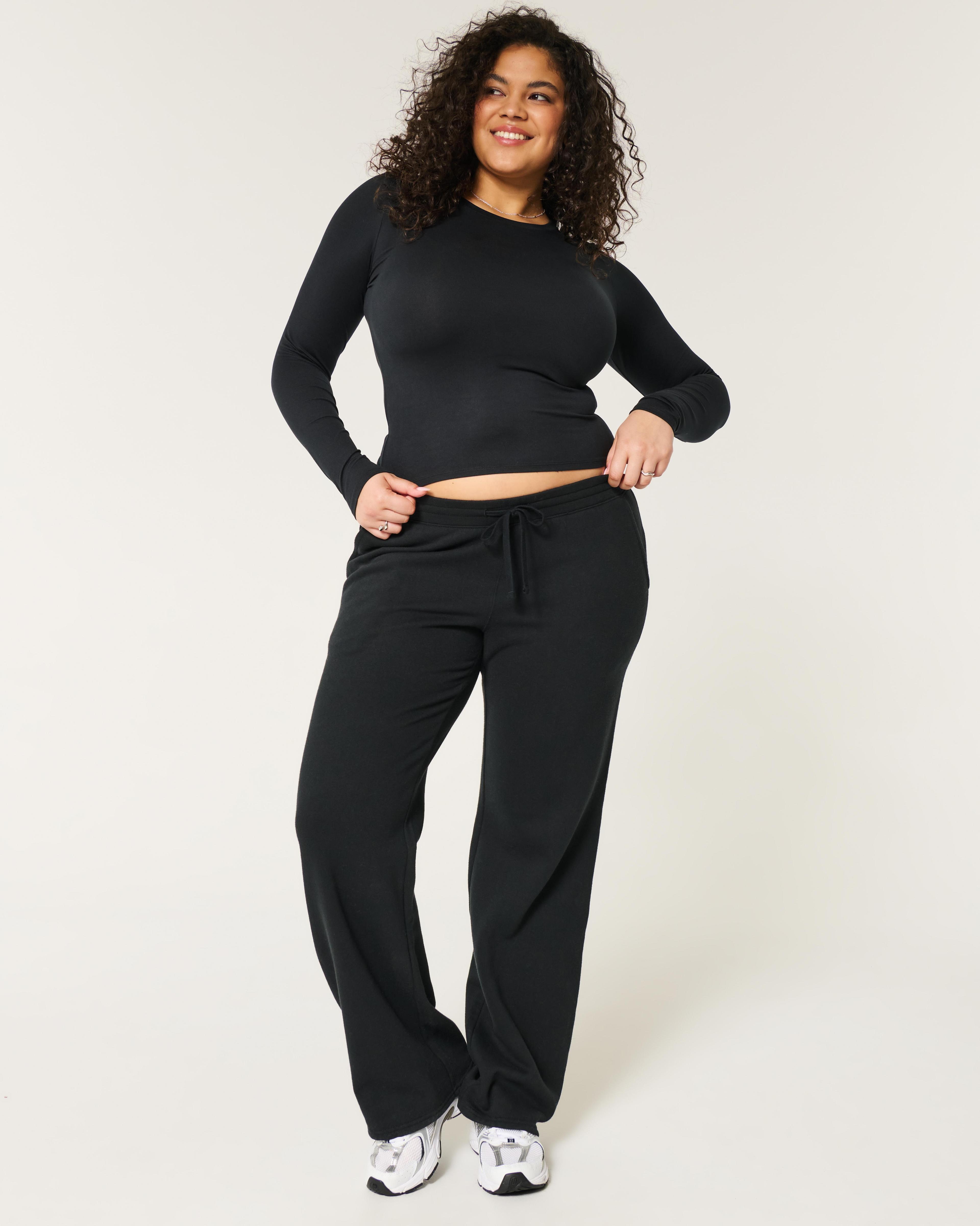 Soft Stretch Seamless Fabric Long-Sleeve Crew Top Product Image