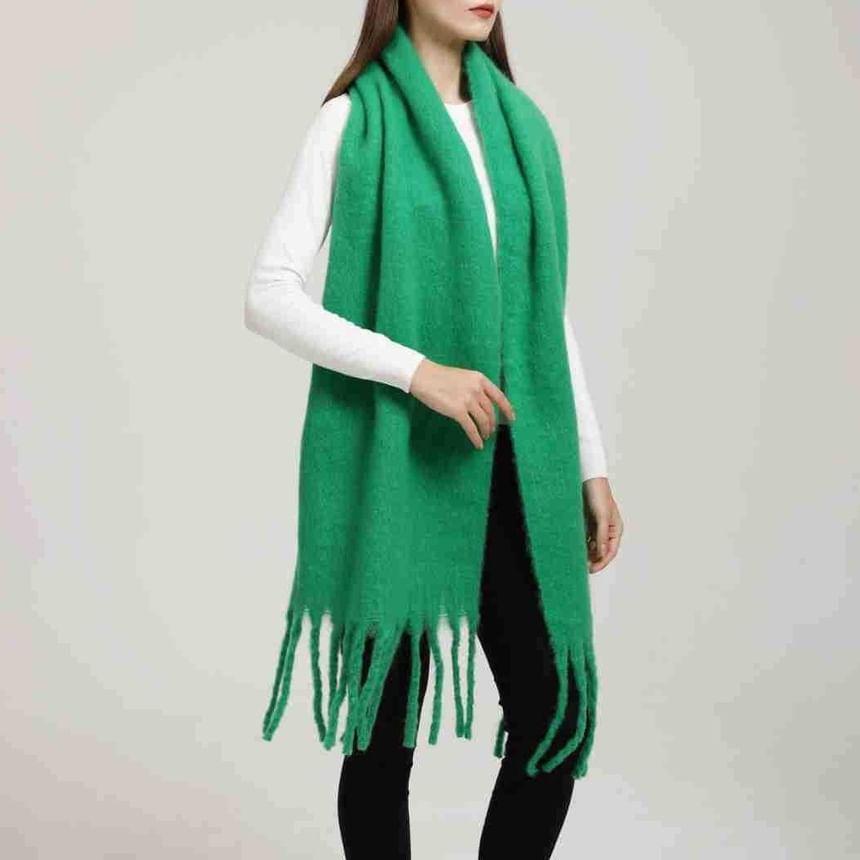 Plain Fringed Trim Scarf Product Image