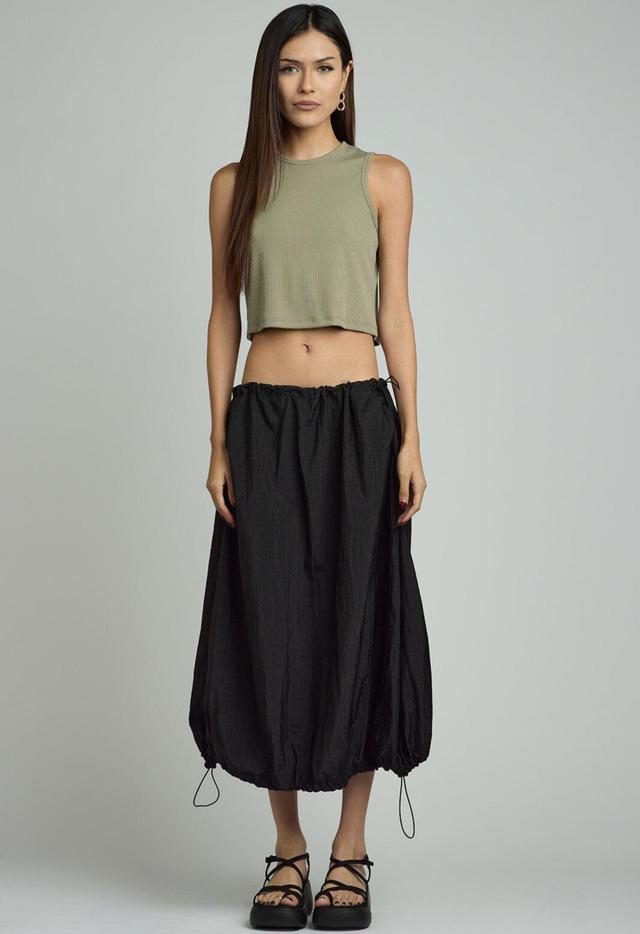 Ribbed Cropped Tank in Sage Product Image