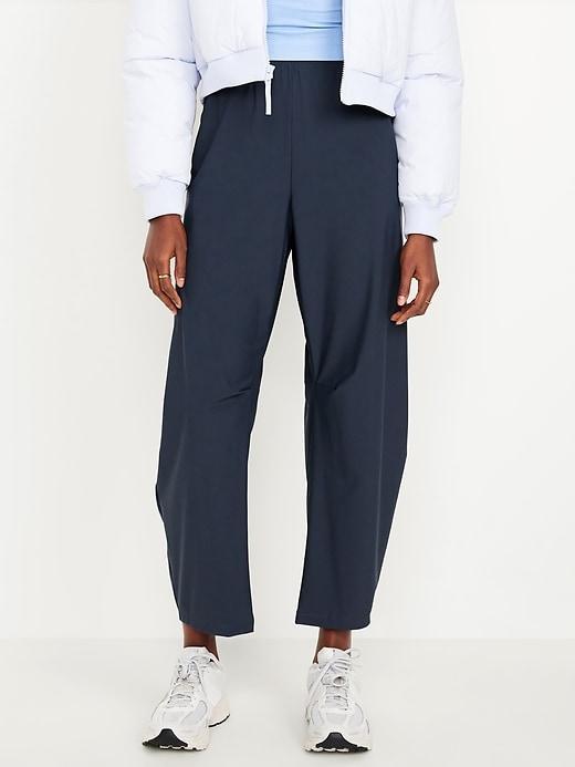 High-Waisted SleekTech Barrel Ankle Pants Product Image