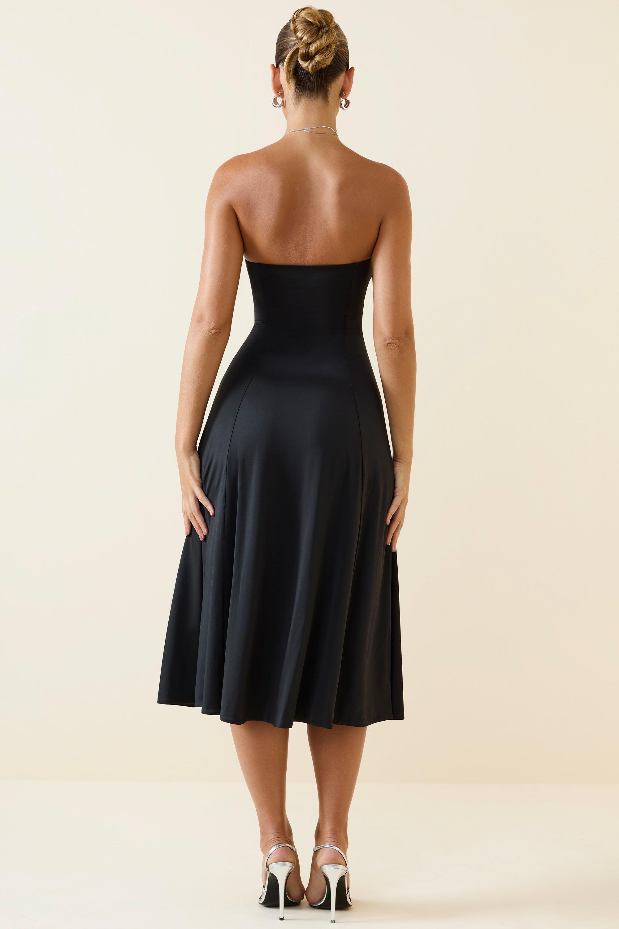 Bandeau Midaxi Dress in Black Product Image