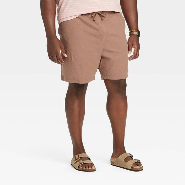 Mens Big & Tall 7 Everyday Relaxed Fit Pull-On Shorts - Goodfellow & Co Brown 3XL Product Image