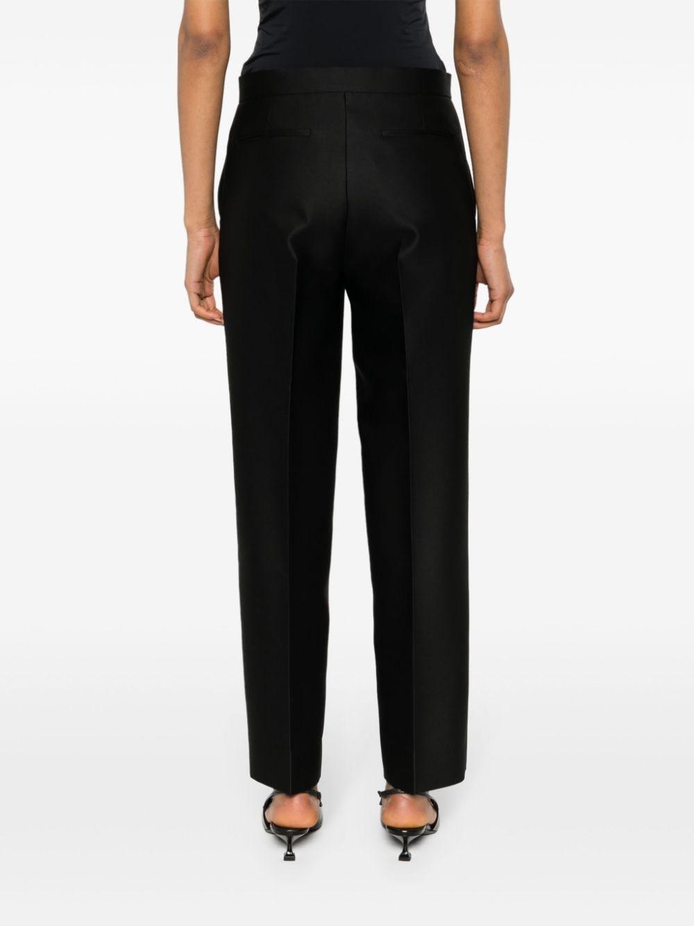 Pressed-crease Tapered Trousers In Black Product Image